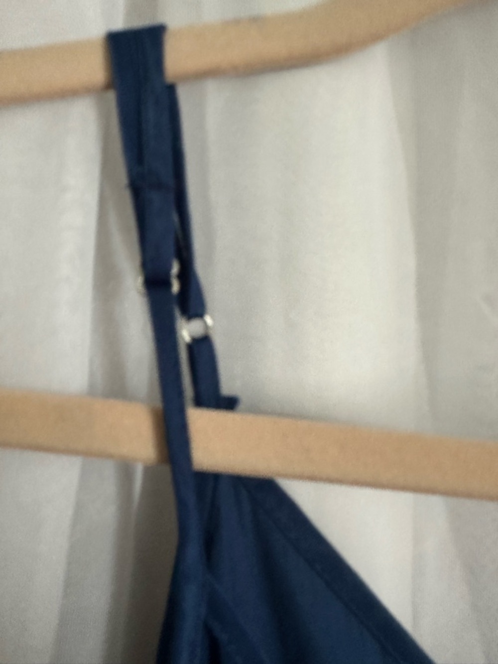 Jumpsuit in Navy Blue with Spaghetti Straps and gathered bottoms - Picture 7 of 16
